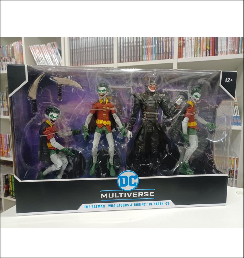THE BATMAN WHO LAUGHS AND ROBINS OF EARTH 22 MCFARLANE DC MULTIVERSE