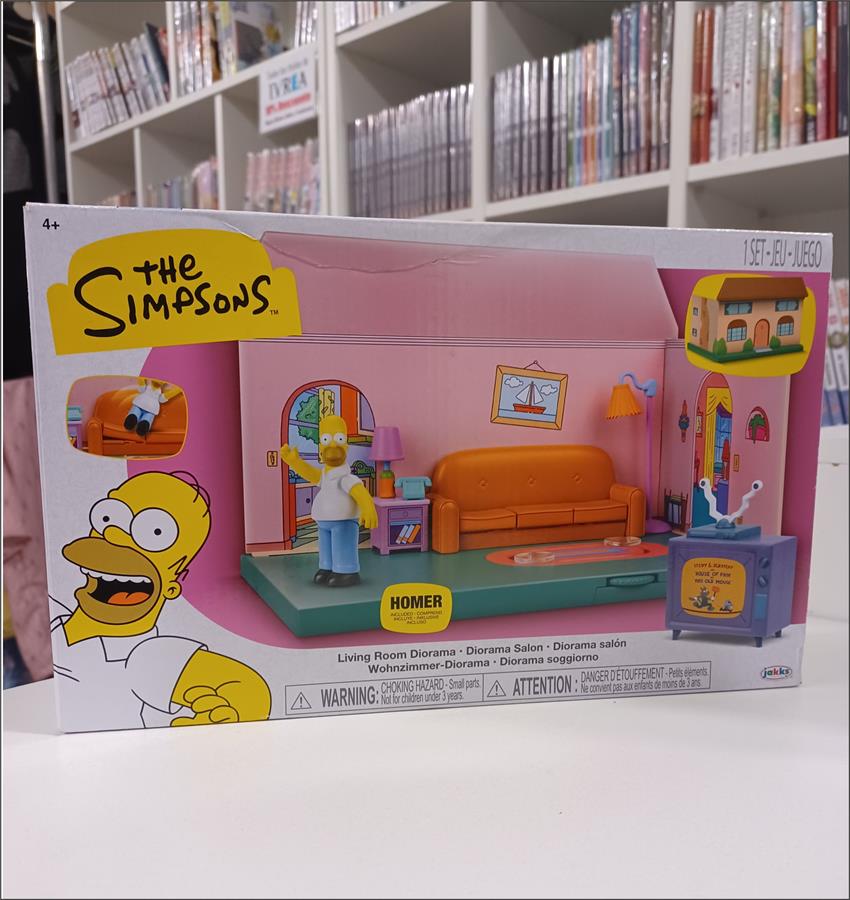 LIVING ROOM DIORAMA LOS SIMPSONS CON FIGURA DE HOMERO