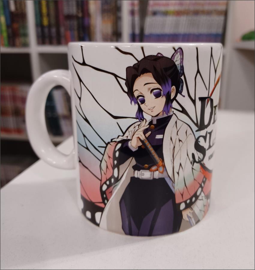 TAZA RECTA DEMON SLAYER SHINOBU CERAMICA (9,7CM ALTO X 8,5CM DIAM.)