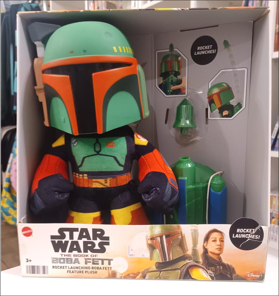 STAR WARS PELUCHE BOBA FETT 30 CM MATTEL BOOK OF BOBA FETT