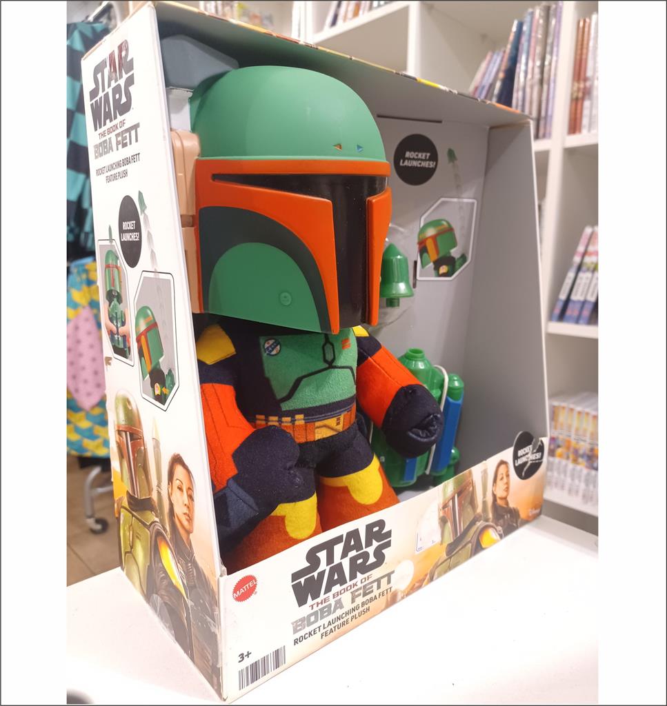 STAR WARS PELUCHE BOBA FETT 30 CM MATTEL BOOK OF BOBA FETT