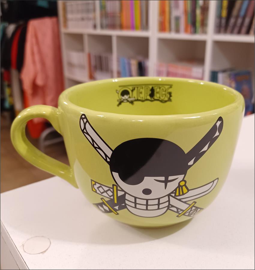 TAZON TAZA ZORO ONE PIECE  (7,5CM ALTO X 11,5CM DIAMETRO) CERAMICA