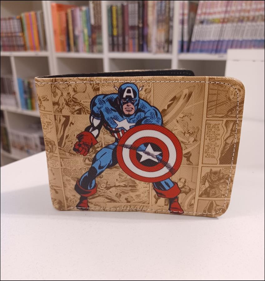 BILLETERA PVC / SIMIL CUERO CAPITAN AMERICA IMPORTADA