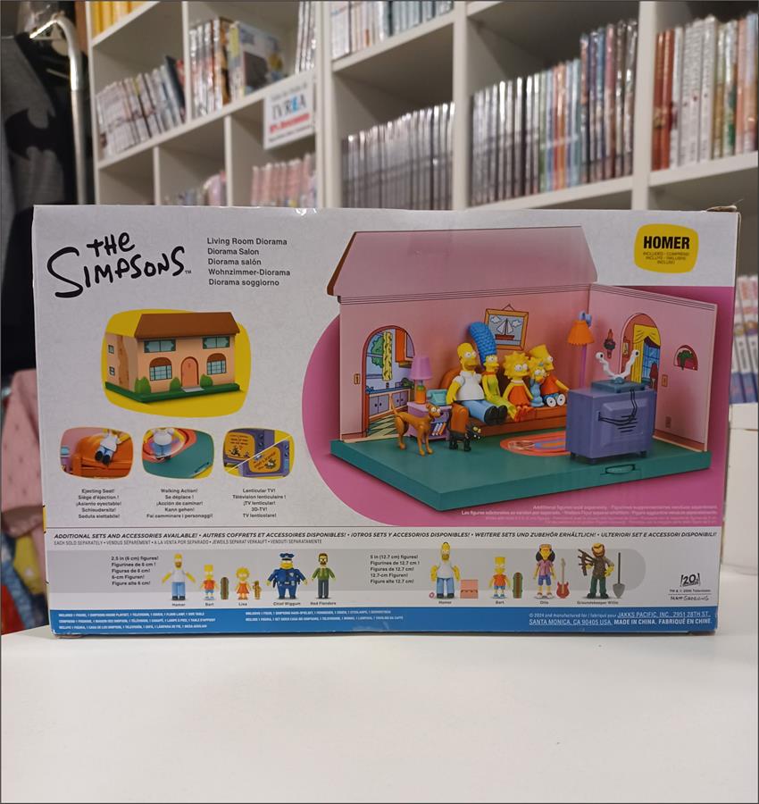 LIVING ROOM DIORAMA LOS SIMPSONS CON FIGURA DE HOMERO