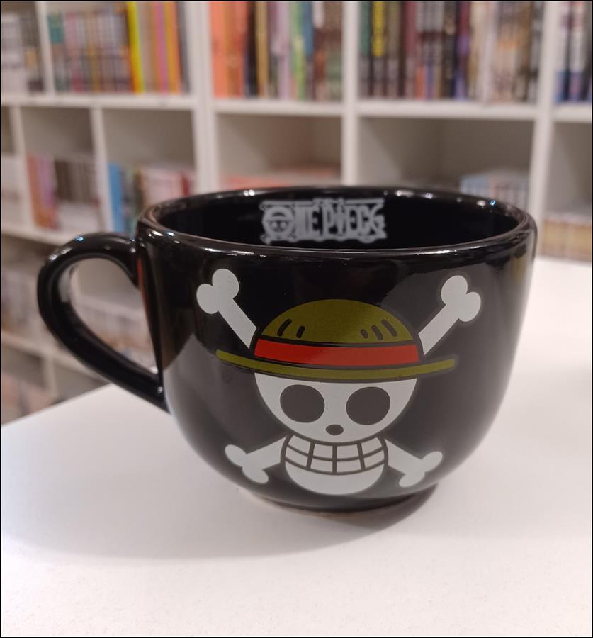 TAZON TAZA ONE PIECE LUFFY NEGRA (7,5CM ALTO X 11,5CM DIAMETRO) CERAMICA
